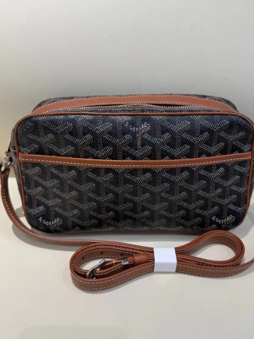 GOYARD Cap-Vert brown coated canvas shoulder bag
